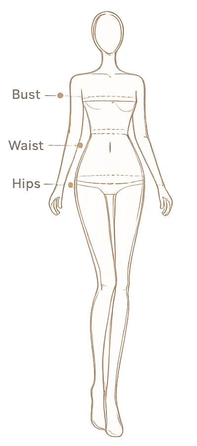 Body measurement guide illustration
