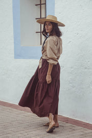 Malta Frilled Ankle Length Skirt | Made to Order