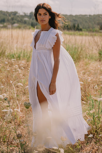 Antonella Square Yoke Maxi Dress - Soler London