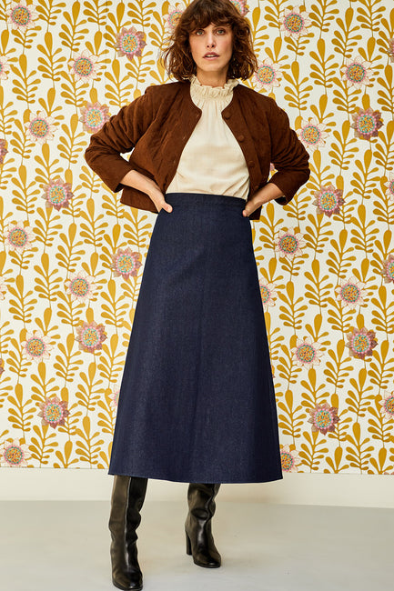 Alma A-line Midi Skirt