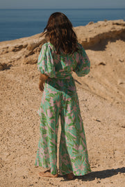 Amalia Short Sleeves Palazzo Jumpsuit | Made to Order