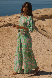 Amalia Short Sleeves Palazzo Jumpsuit | Made to Order