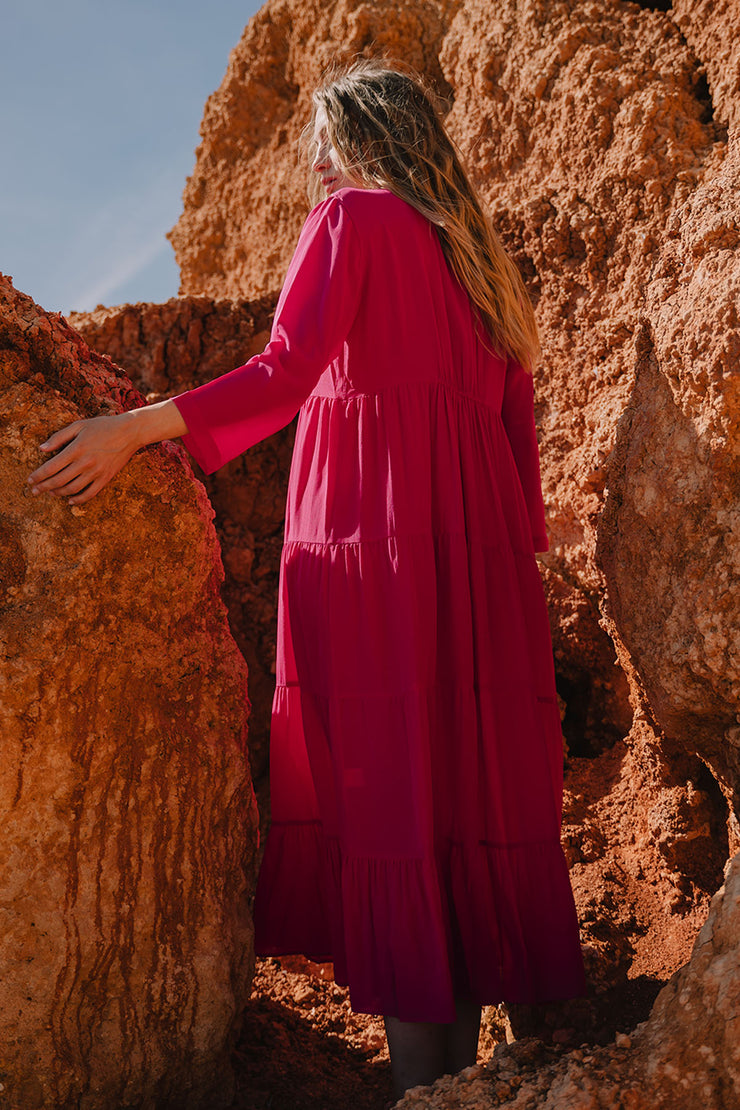 Capri Tiered Henley Dress