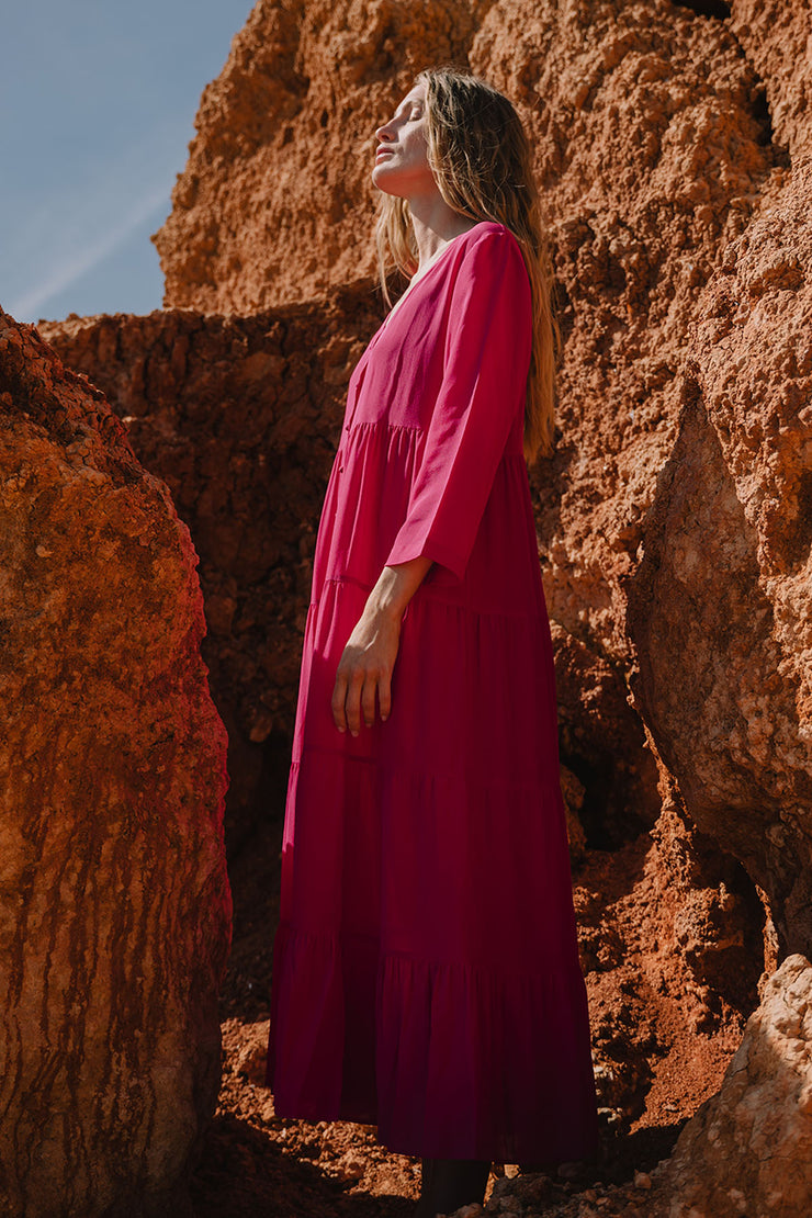Capri Tiered Henley Dress