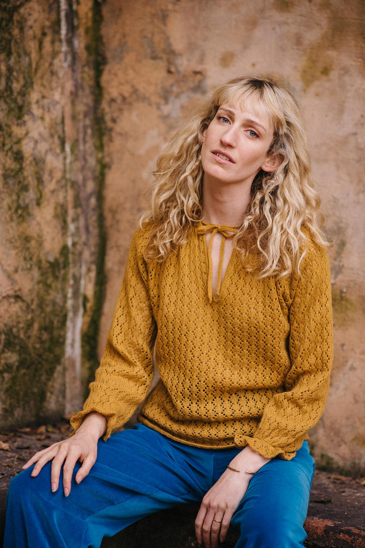 Claude Key Hole Lace Jumper