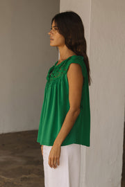 Carmen Lace Yoke Top