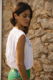 Carmen Lace Yoke Top