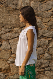 Carmen Lace Yoke Top