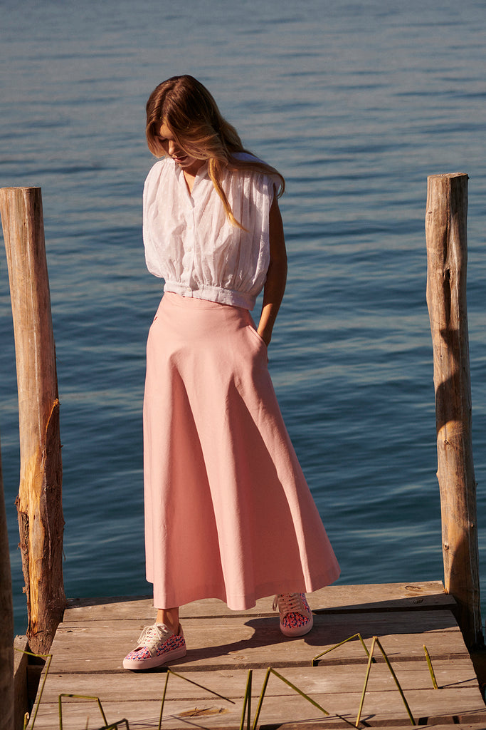 Asymmetric Flannel Skirt | Pink – Jigsaw