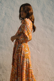 Raquel Frill Bea Peasant Maxi Dress | Made to Order