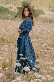 Heidi Bea Ballon-Sleeve Midi Dress