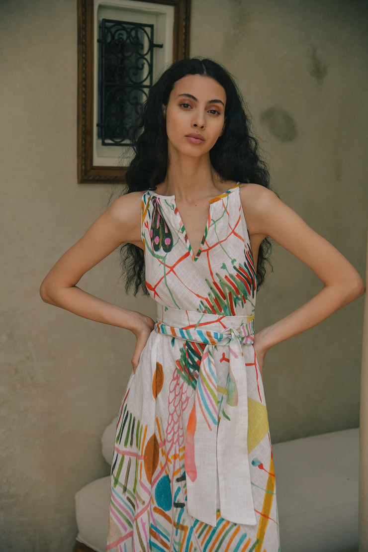 Vestido largo hasta los tobillos con cuello halter de Katie | ¡A la medida!