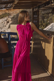 Malta Bow-Tie Maxi Dress | Made to Order