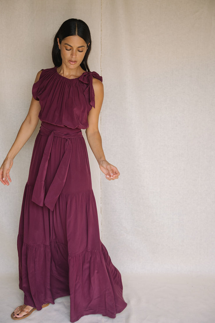 Malta Bow-Tie Maxi Dress