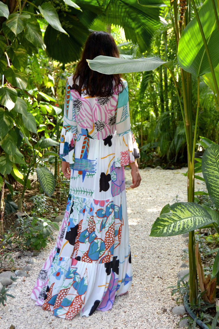 Pia Gathered Tier Maxi Dress