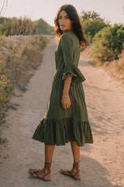 Pia Gathered Tier Midi Dress | Made to Order
