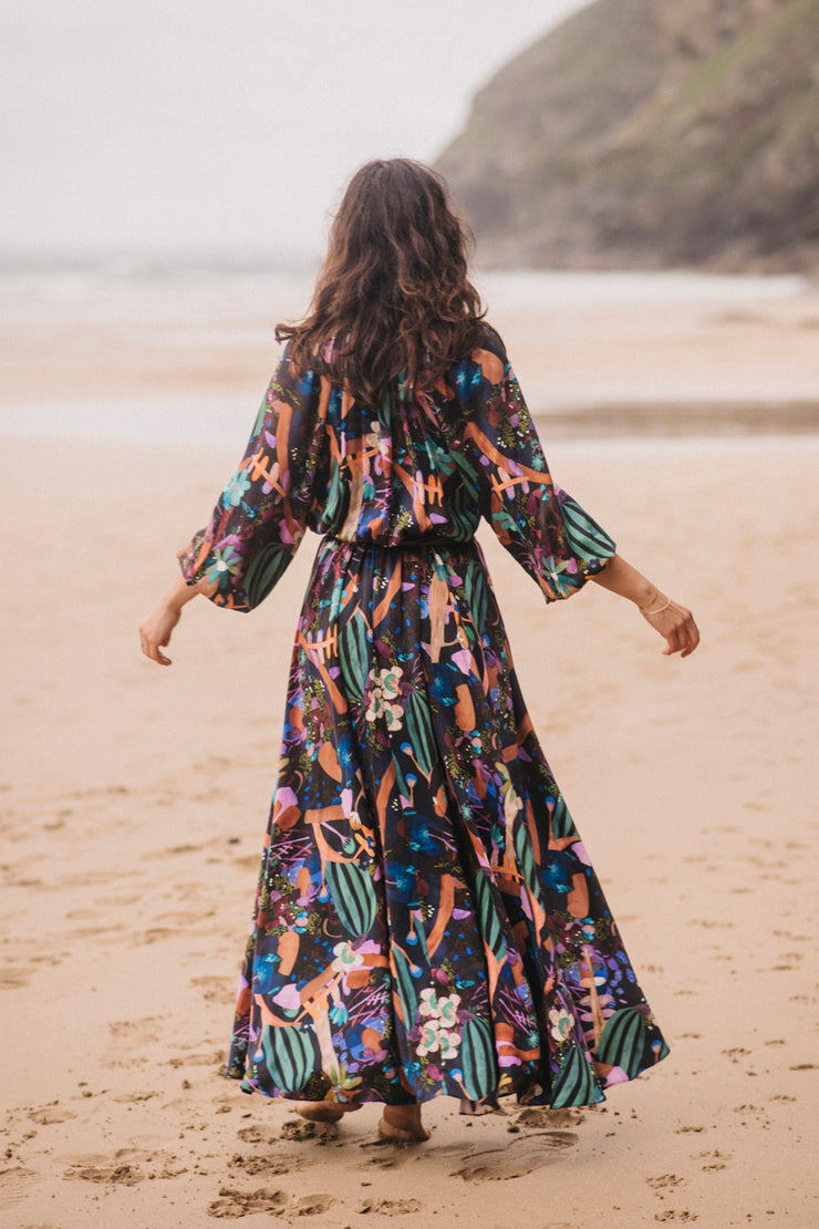 Raquel Bea Peasant Maxi Dress