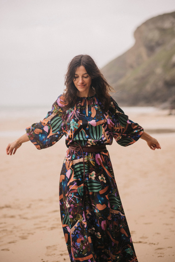 Raquel Bea Peasant Maxi Dress