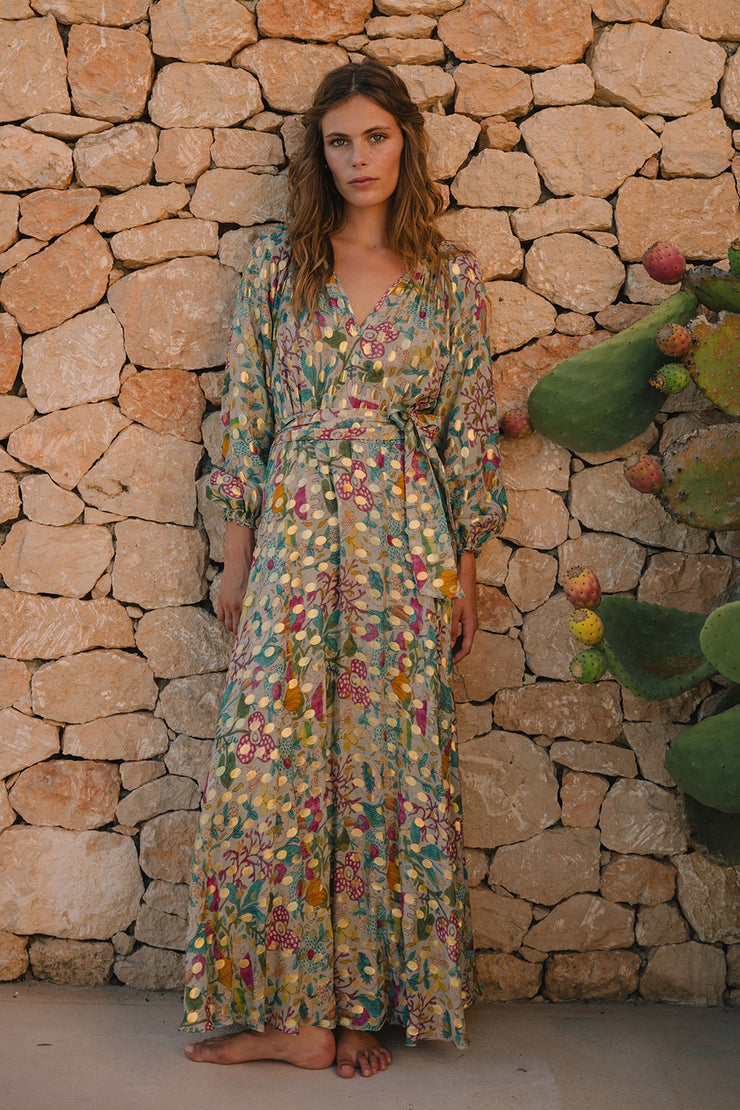 Raquel Bea Peasant Maxi Dress | Made to Order Soler London Raquel Bea Peasant Maxi Dress | Made to Order Soler London