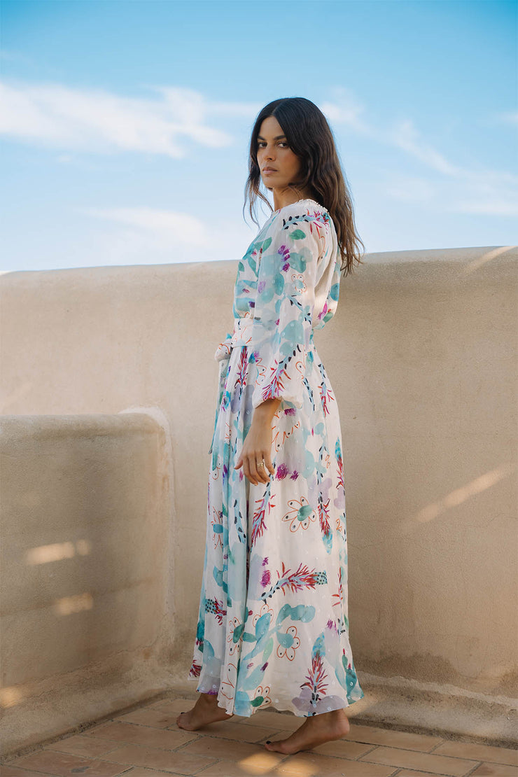 Raquel Bea Peasant Ankle Dress