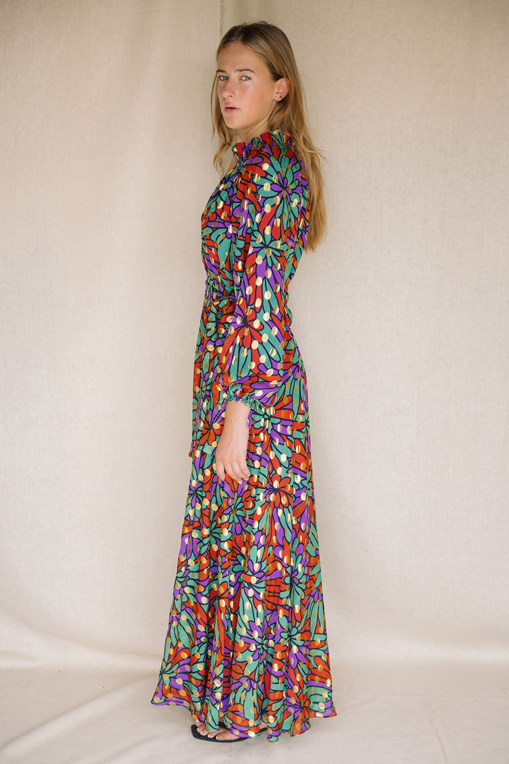 Raquel Frill Bea Peasant Maxi Dress