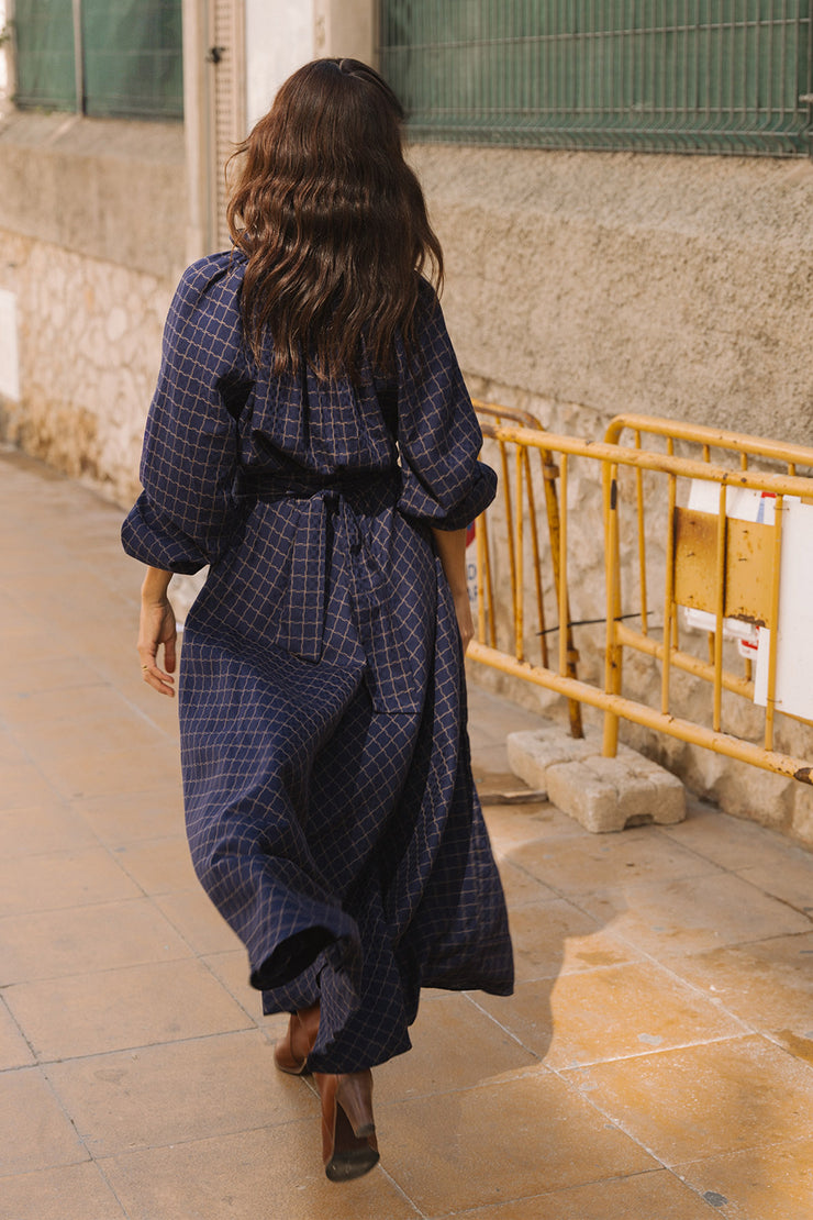 Raquel Frill Bea Peasant Maxi Dress