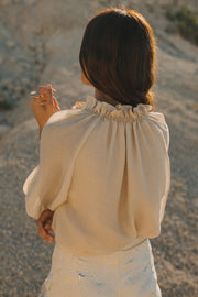 Raquel Frill Neck Peasant Top | Made to Order