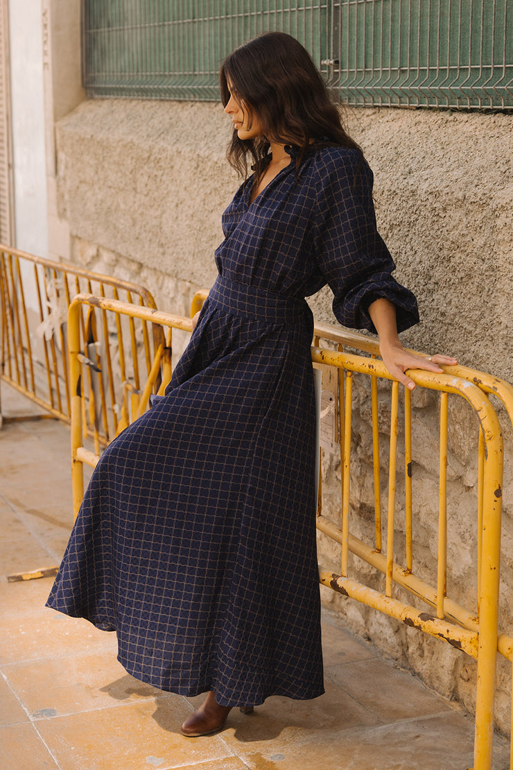 Raquel Frill Bea Peasant Maxi Dress