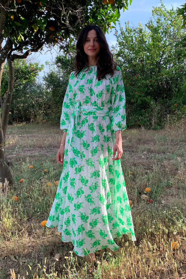 Raquel Bea Peasant Ankle Length Dress