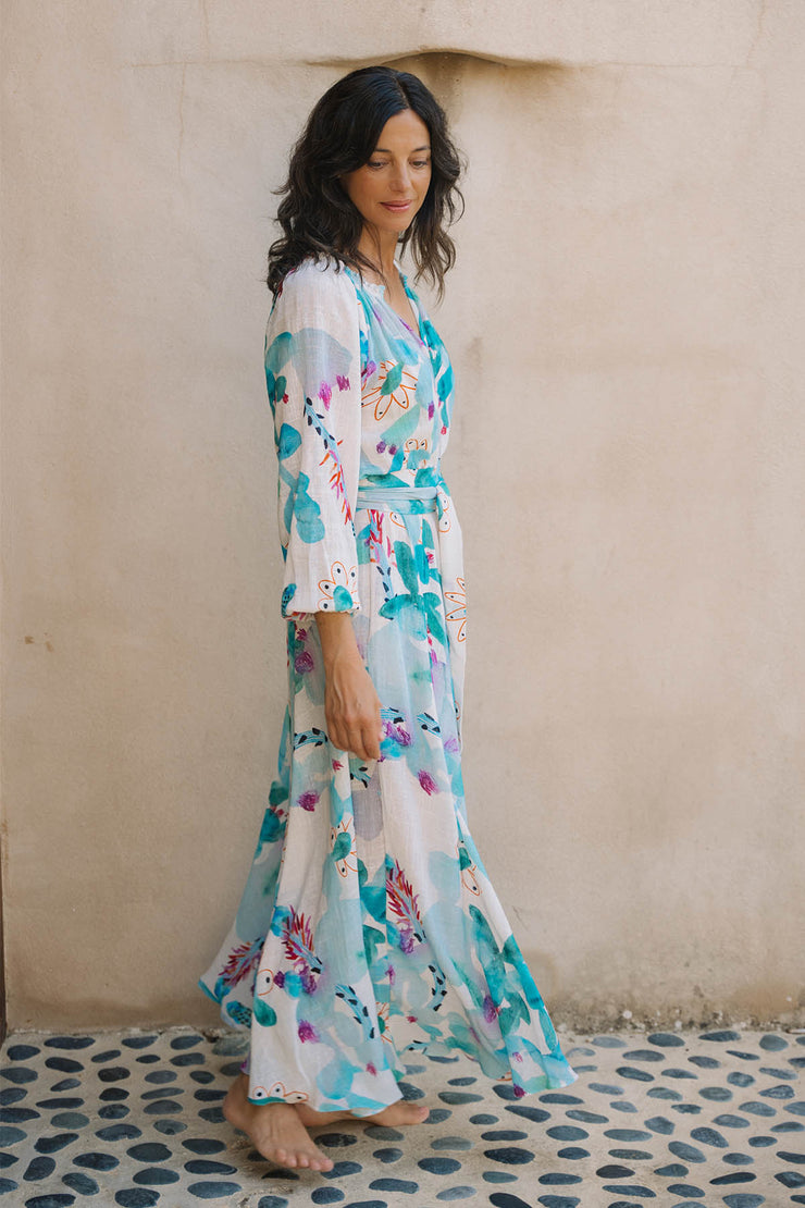 Raquel Bea Peasant Ankle Length Dress – Soler London