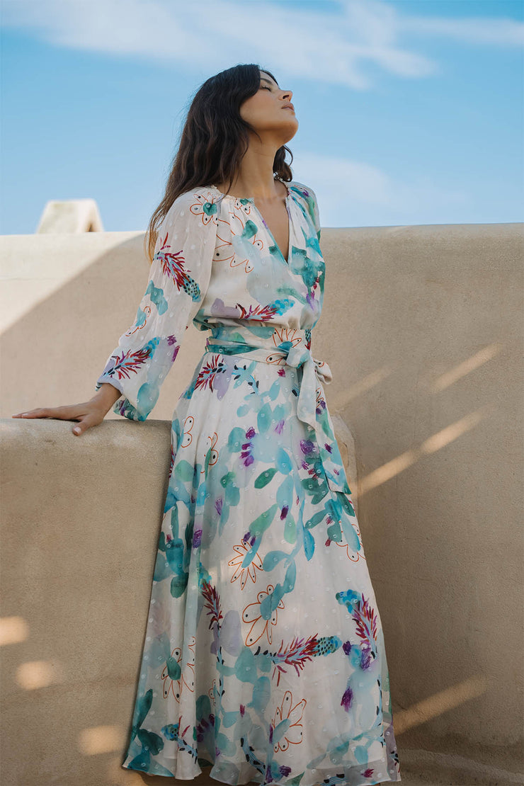 Raquel Bea Peasant Ankle Dress