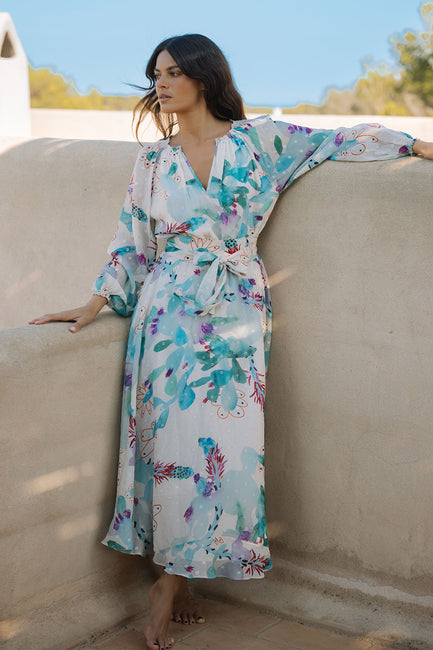 Raquel Bea Peasant Ankle Dress