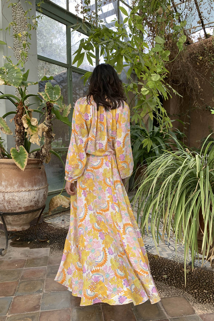 Raquel Bea Peasant Ankle Length Dress
