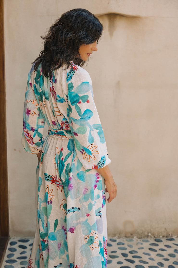 Raquel Bea Peasant Ankle Length Dress