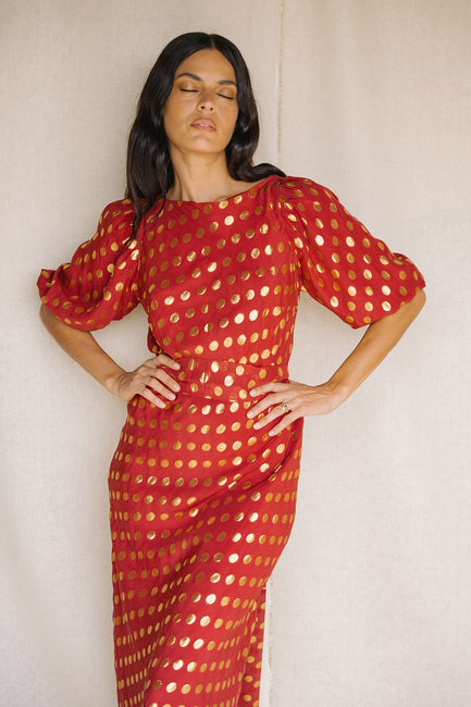 Rosa Boat Neck Maxi Dress