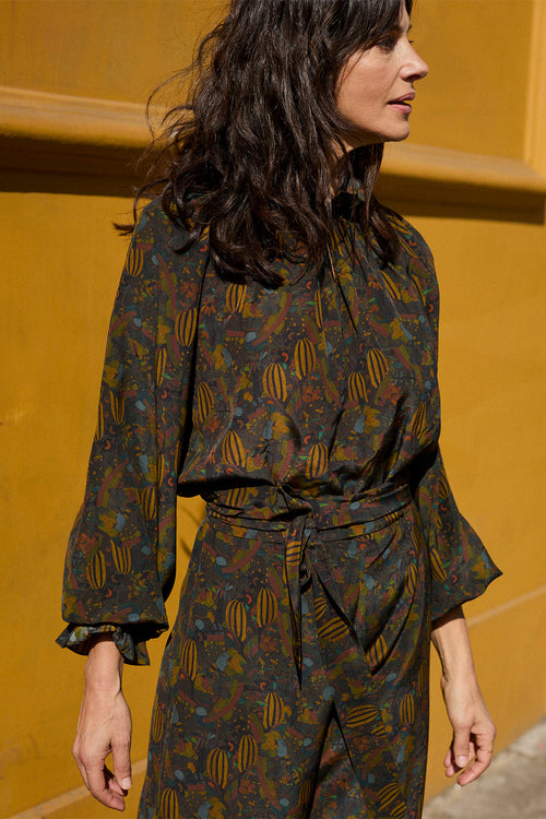 Raquel Frill Neck Peasant Top | Made to Order