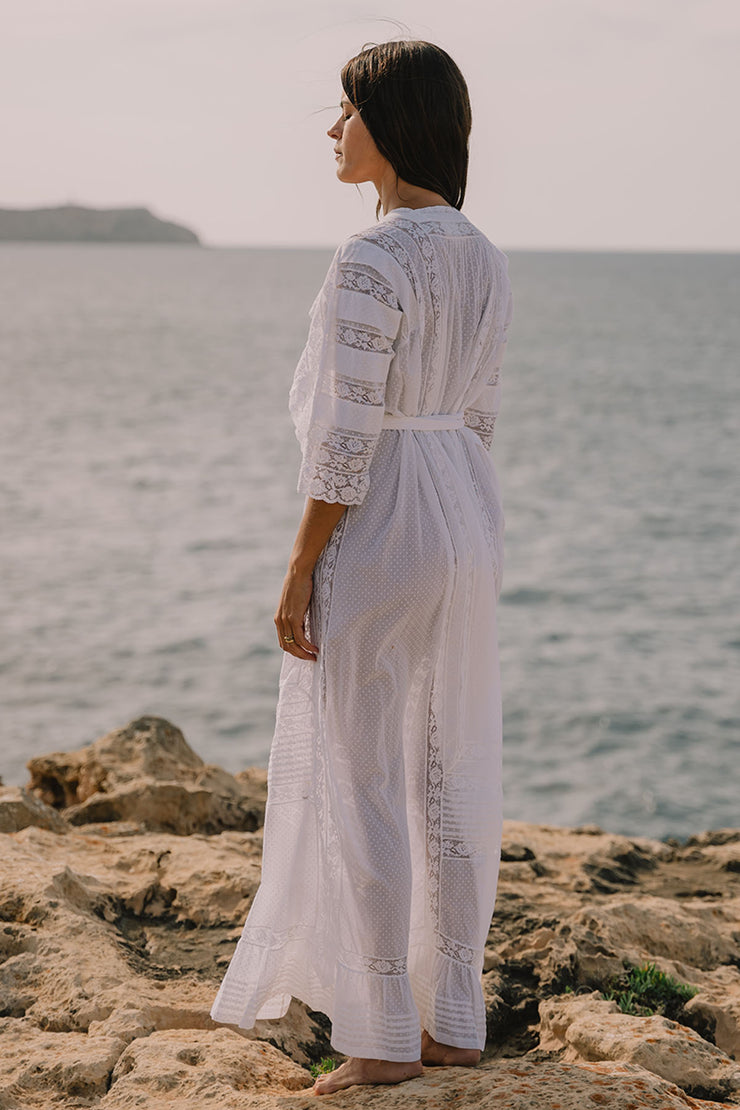 Vestido largo con falda amplia de San Tropez