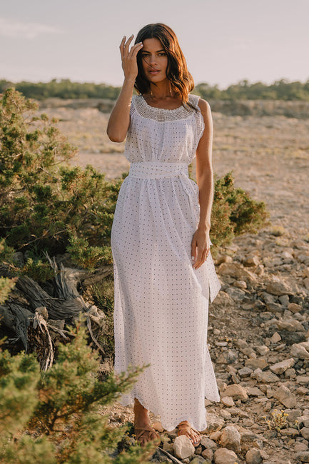 Tirana Encaje Tirantes Maxi Kaftan