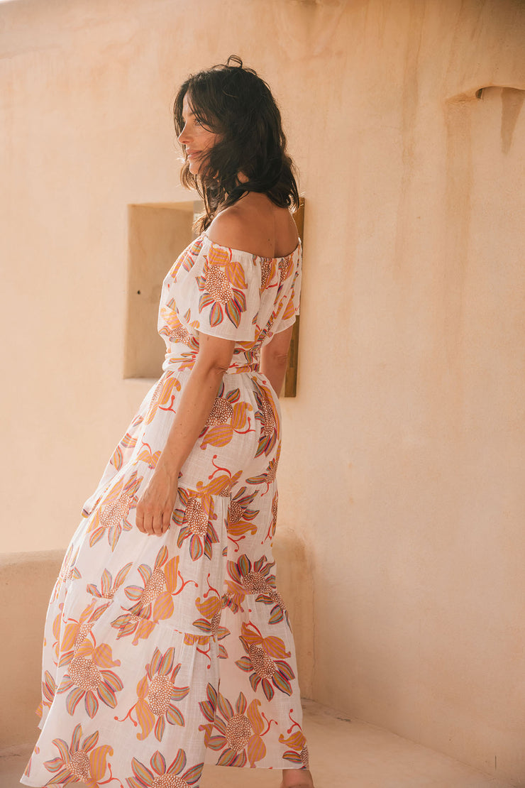 Thalia Flair Sleeve Ankle Dress