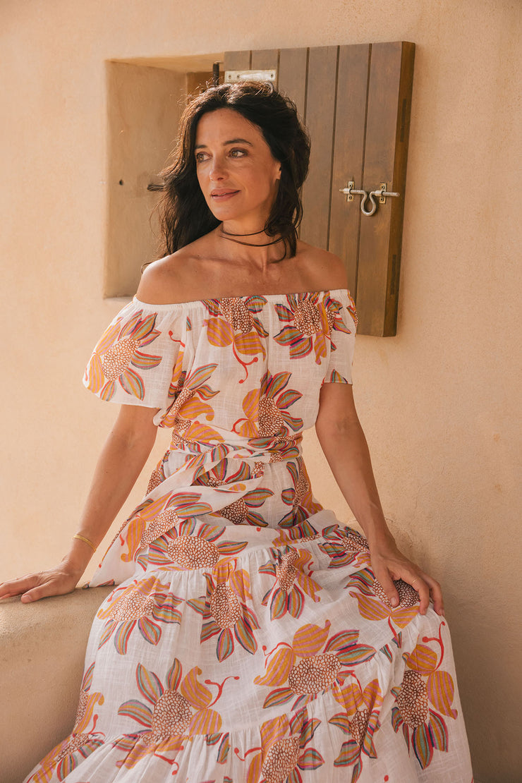 Thalia Flair Sleeve Ankle Dress