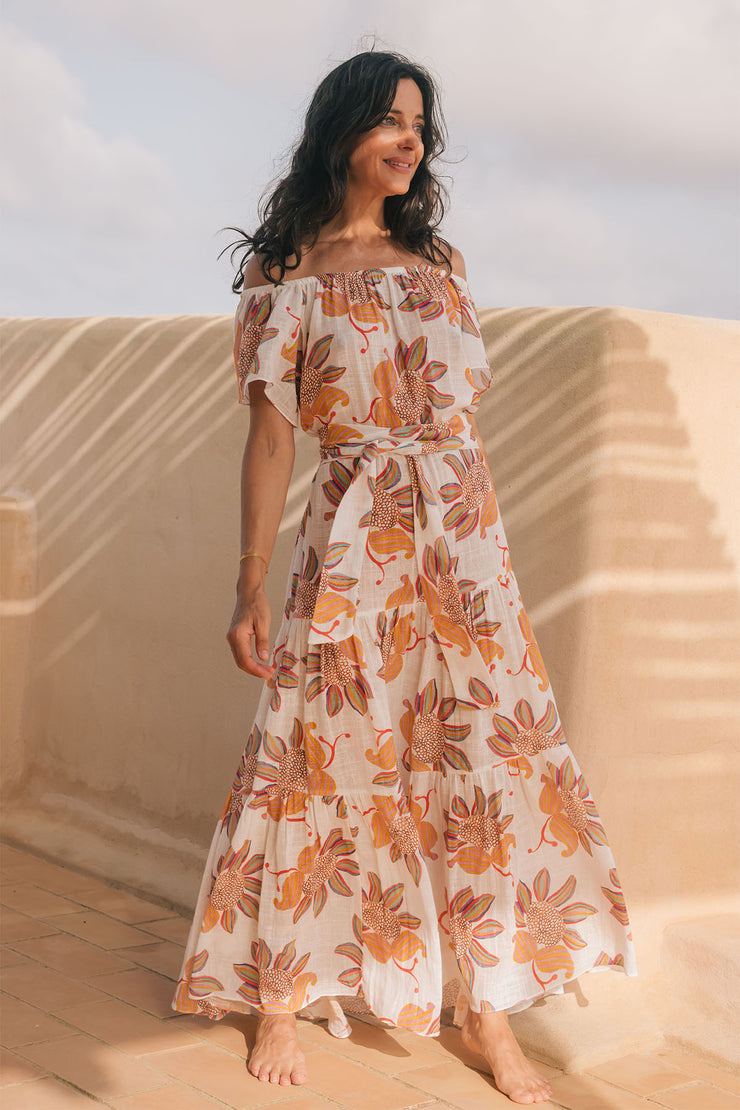 Thalia Flair Sleeve Ankle Dress