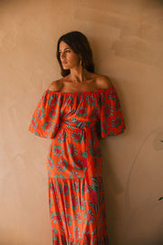 Thalia Flair Sleeve Maxi Dress | Made To Order