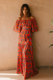 Thalia Flair Sleeve Maxi Dress | Made To Order