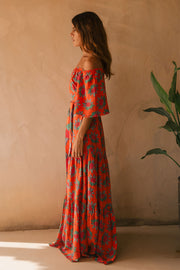 Thalia Flair Sleeve Maxi Dress | Made To Order