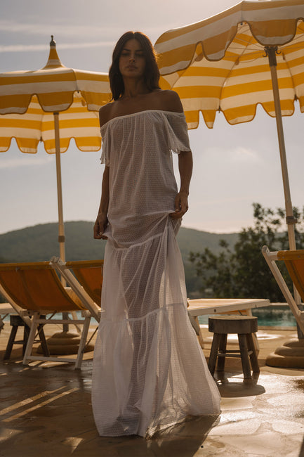 Thalia Flair Sleeve Maxi Dress | Made To Order