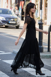 Thalia Flair Sleeve Maxi Dress | Made To Order