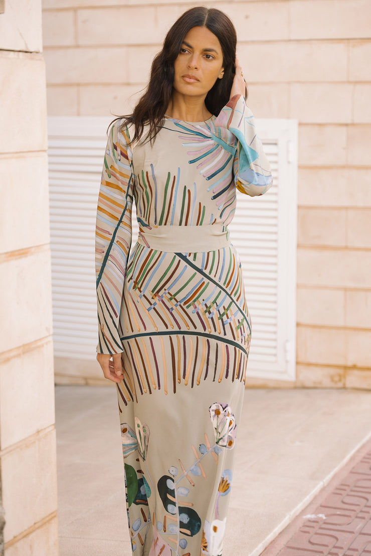 Tina Bias Maxi Dress