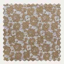 Camel Floral Guipure Lace
