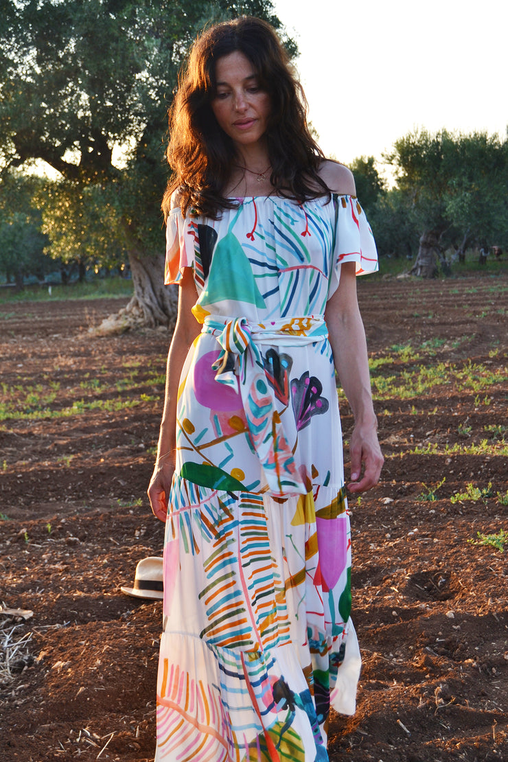 Thalia Flair Sleeve Maxi Dress