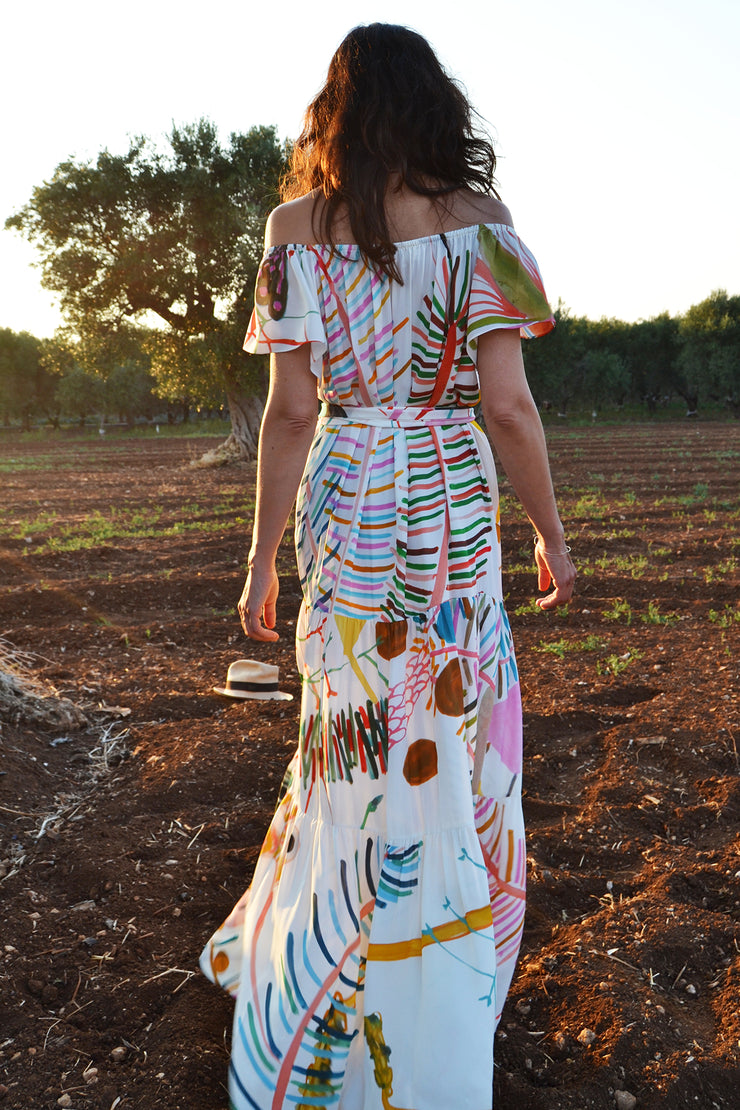 Thalia Flair Sleeve Maxi Dress